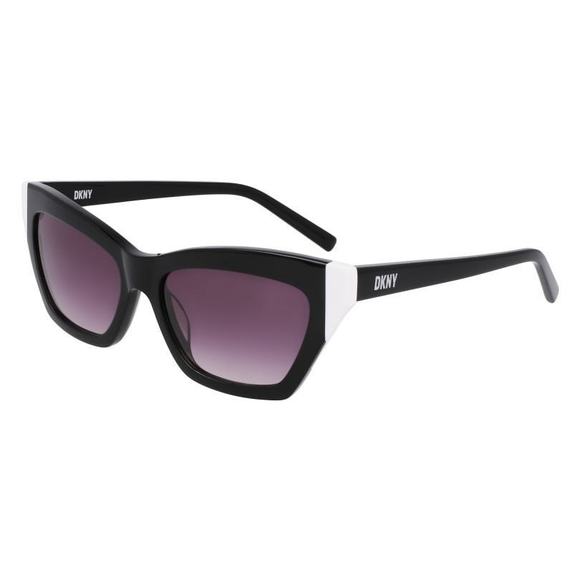 DKNY DK547S Sunglasses 001 Black White 55mm